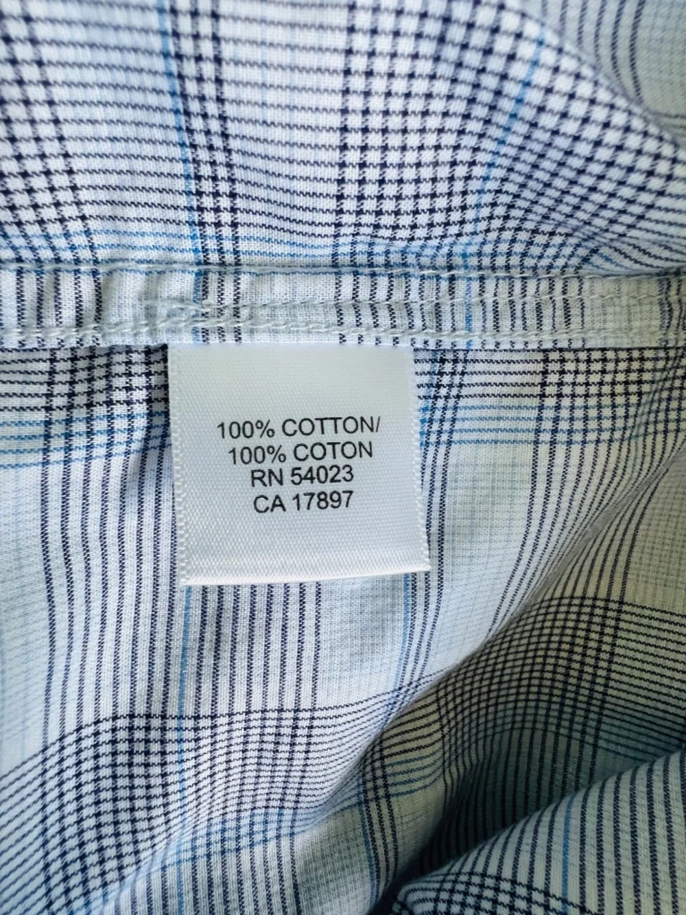 Banana Republic Shirt Size Med Short Sleeve Button Up Blue & White Plaid Retro